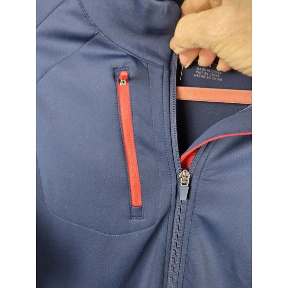 New England Patriots Antigua Jacket Womens Large  Navy Red Trim Full Zip - Picture 7 of 14